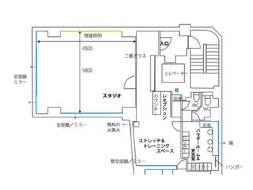 SOUTH MINT  ダンススタジオ　レンタルスペースの室内の写真