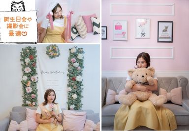 レンタルスペースAlice池袋💎  桜デコ🌸最大15名OK🙆エレガントでかわいい♡姫スペースの室内の写真