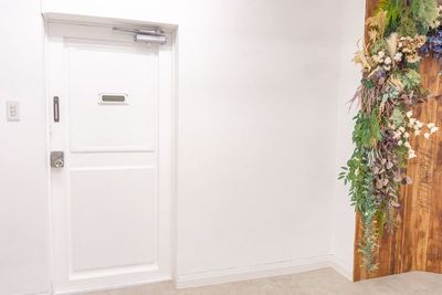 都内の白ホリ自然光 撮影スタジオ 白壁×アーチ×植物×ブランコ｜感情を引き出す光のスタジオの室内の写真