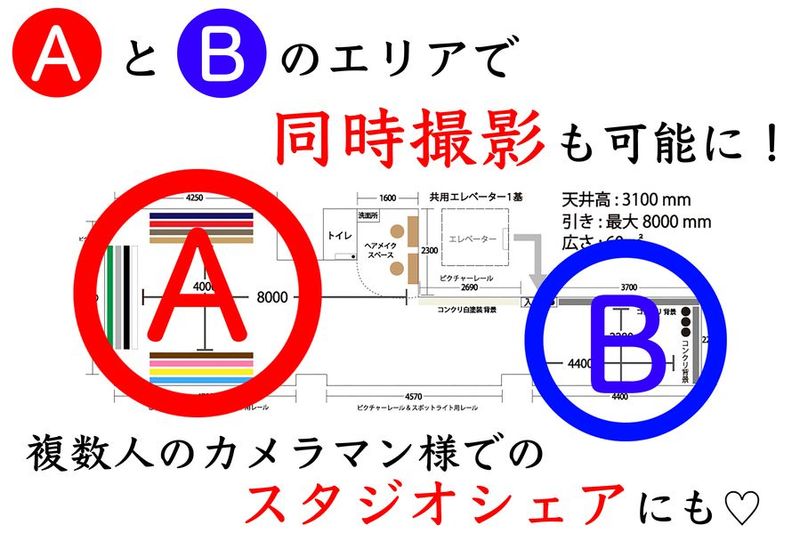 レンタルフォトスタジオ・白ホリゾント撮影スタジオ - Photo Studio【belukha（ベルカ）】代々木・新宿