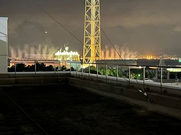 屋上からの夜景 - 読売大阪プリントメディア　高石工場 撮影スタジオ・撮影スペース・レンタルスタジオ・工場・印刷工場の室内の写真