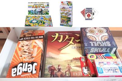 人生ゲーム／人生ゲームポケット／トランプ／カタン catan／ジェンガ Jenga／ワンナイト人狼／UNO／SKULL - 🌻飯田橋駅3分･水道橋8分のレンタルスペース･貸会議室 レンタルスペース 飯田橋南の設備の写真