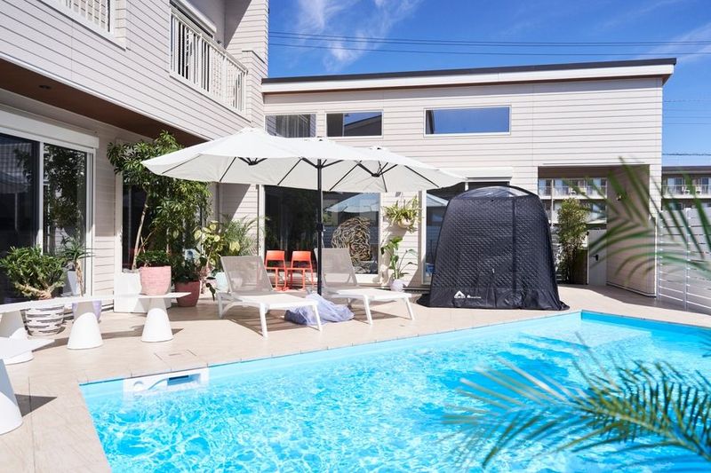 富津海岸徒歩5分プールハウス　アクアヴィラ富津公園スタジオ - ラグジュアリーなプールハウスアクアヴィラ富津公園ヴィラ　スタジオ