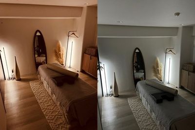 間接照明でお好きな雰囲気を演出可能です！ - 阿佐ヶ谷シェアサロン・レンタルサロン・レンタルスペース 【阿佐ヶ谷駅徒歩1分】個室レンタル＆シェアサロン｜エステ・整体等の設備の写真