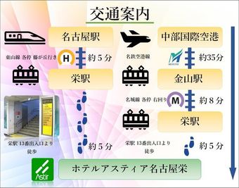 ホテルアスティア名古屋栄 【ベッド有りデイユース：6】６：００～　６時間～利用可能の外観の写真