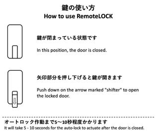 無人での受付のため退出時はロックを解除してください。再度入室される際には暗証番号が必要です。 - OTEMAE space 貸し会議室（コワーキングスペース内）の入口の写真