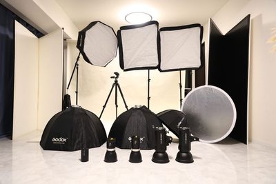 こちらはすべて無料で使用できる撮影機材になります。 - フォトスタM フォトスタM 3の設備の写真
