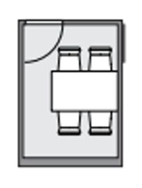 テーブル1台・椅子4脚・WIFI・有線LAN常設です。 - アットビジネスセンターサテライト渋谷宇田川 401号室（面談・楽屋・控え室）※エアコンなしの室内の写真