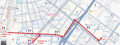 近隣のお手洗いの場所です。 - 森ピアノスタジオ もりピアノスタジオ   　～予約受付終了～のその他の写真