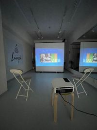 折り畳み式ホワイトスクリーン＆プロジェクター　 - Studio Lamp 都心駅前のプライベート空間の室内の写真