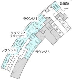 THE HUB 東京ベイ有明ワシントン コワーキングスペース【会話可能エリア】の室内の写真