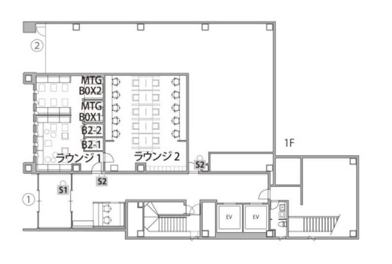 コワーキングスペース【会話可能エリア】 - THE HUB 江坂南