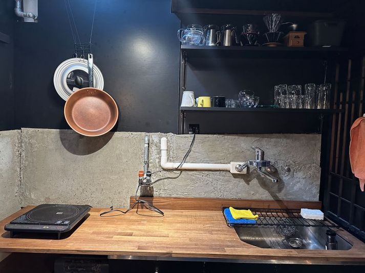 キッチン、調理設備完備のリノベ済み古民家 - アトリエ