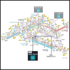 大手町駅の構内図 - CocoDesk [EZ-02] 大手町駅　東西線 西改札横　２番ブース CocoDesk [EZ-02]のその他の写真