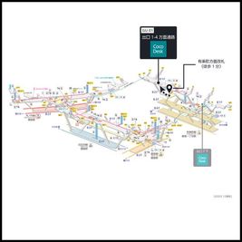 銀座一丁目駅の構内図 - CocoDesk [GU-01] 銀座一丁目駅　出口1-4方面通路　１番ブース CocoDesk [GU-01]のその他の写真