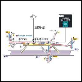 錦糸町駅の構内図 - CocoDesk [JM-01] 錦糸町駅　改札前通路 出口4・5方面　１番ブース CocoDesk [JM-01]のその他の写真