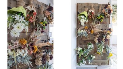 10種類のスワッグは背景としても活用できます - studio owl（スタジオオウル）浅草橋店｜撮影スタジオ かすみ草とドライフラワーに囲まれた本格的デザイナーズ撮影スタジオの室内の写真