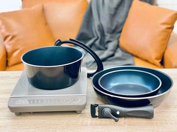 調理器具も一式あります。 - Cozy梅田  キッチン付レンタルスペースの室内の写真