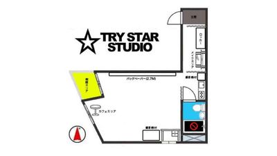 トライスタースタジオ 【地域最安！1時間 3500円（税込）】豊富な無料機材！の室内の写真