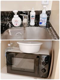 キッチン下にレンジがあります。
※ミネラルウォーターはご利用いただけません。 - 白い部屋  完全個室 | 白金台駅1分  目黒駅12分 期間限定10％OFF |  wifi無料｜備品充実の完全個室の設備の写真