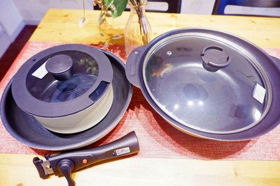 取っ手が取れるフライパンと小鍋、両手鍋 - 矢場町パーティ607の設備の写真