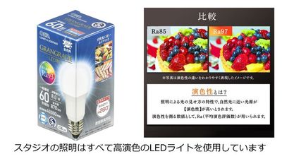 スタジオ内の照明は全て高演色LEDライトを使用 - サモスタ恵比寿店 サモスタ恵比寿３号店の設備の写真
