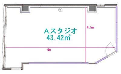 Aスタジオは広々43.42㎡ - Hina STUDIO(ヒナスタジオ)【新宿西口スタジオ】 Hina STUDIO（ヒナスタジオ）【Aスタジオ】の室内の写真