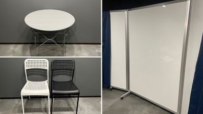 IKEA丸テーブル×10 W60×H70
椅子×25 W40×D40×H45
大型ホワイトボード W280×D50×H180 - T&Space ilmi (イルミ)の設備の写真