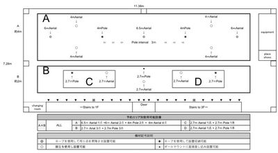 エリア別使用可能設備 - Dance Space cELの室内の写真