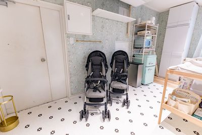 ベビーカーは畳まなくても置くことができる十分なスペースがあります！ - BUNNY PARTY🐰(バニーパーティー) milk party 馬喰町店【〜10名様まで】の室内の写真