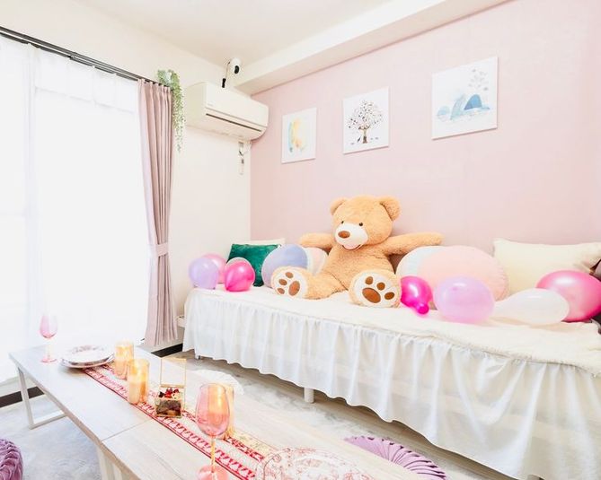 日本限定 テディベア(ピンク)♡可愛いお茶会 （【新商品】日常に小さな ぬいぐるみ