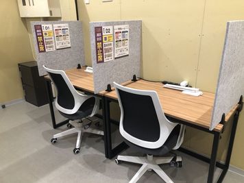 【7/7閉店】コインスペース聖蹟桜ヶ丘オーパ店 1人用席（通話・会話NG）の室内の写真