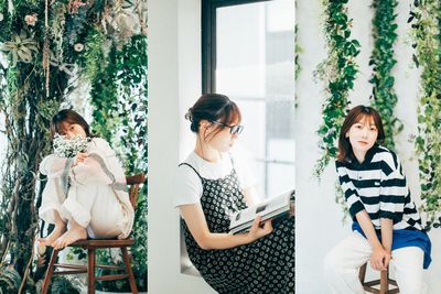 様々なパターンで撮影ができます。 - ピクテスタジオ（PICTE STUDIO）浅草橋店 【浅草橋駅から徒歩１分】自然光と植物が映えるレンタル撮影スタジオの室内の写真