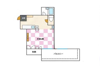 間取り図 - 🚶‍♂️我孫子町駅2分🌈最上階5F角部屋😍完全個室１K 🌈１K毎回清掃😍最上階5F角部屋💕夜間は3人まで💕の室内の写真