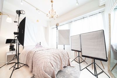 上野アメ横撮影スタジオStudio apps Aroom　ガーリー調の空間の設備の写真