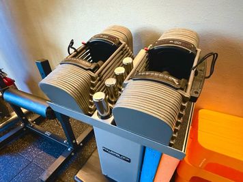 可変式ダンベル４３kgまで - 【完全貸切】平尾/100㎡レンタルジム/パーソナル/撮影OK 100㎡レンタルジムの設備の写真