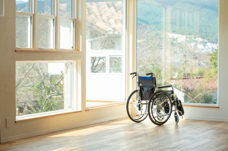 眺め抜群の開放的な２階スペース - イチョウの木・サクラの木