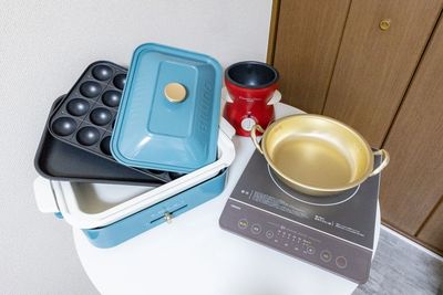 Brunoのたこ焼き屋やプレートをはじめ鍋などもご用意
※オプションとなります。 - WellnessJR難波駅前1号_21の設備の写真
