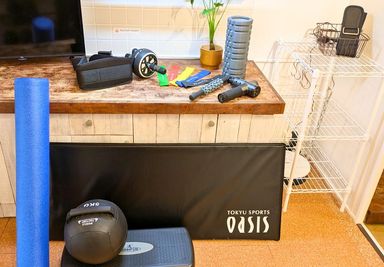 ストレッチマット、ポール等 - レンタルジム All Day Gym世田谷 用賀店  All Day Gym世田谷 用賀店の室内の写真