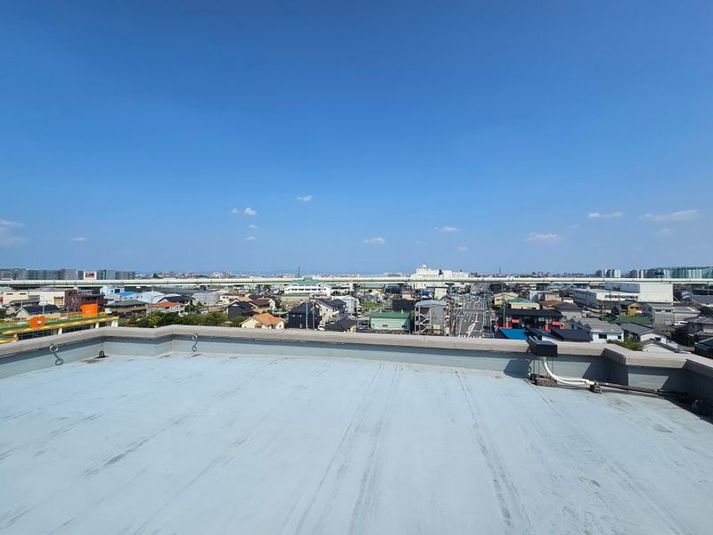 【愛知県 マンション屋上 撮影スポット】絶景360度パノラマ！ - ガーデン山内　6階屋上スペース　バルコニー