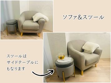 ソファ＆スツール - レンタルサロン AndSTAR -Jupiter- 博多店の設備の写真