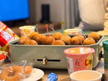 材料を買うだけでたこ焼きパーティーができます！ - 【Party北千住】 北千住駅徒歩5分｜6名利用｜24h｜パーティー [71]の室内の写真