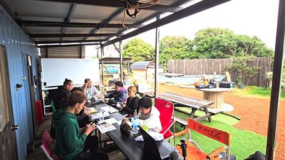 研修風景 - あさひシーサイドコテージ　アウトドア会議室 アウトドア　研修所の室内の写真
