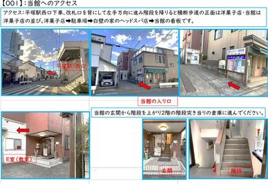 平塚駅西口から当館へのアクセスです - 三島カルチャー貸会議室・貸会議室 C室：２階35畳：会議、セミナー、ダンス、武道にご利用の外観の写真