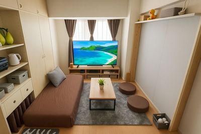 空気清浄機で空間も清潔に✨セントラル名古屋611号室の室内の写真