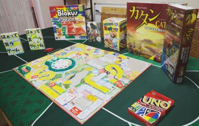 ボードゲームを追加しました。カタン＋拡張キット、BLO KUS、黒髭危機一発、人狼DX,人生ゲーム、UNO,はぁっていうゲーム - スペースボン スペースボン　上前津 Gemini の設備の写真