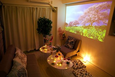 プロジェクターは動画コンテンツの他にBlu-Ray再生やPC、ゲーム機をHDMIで接続、スマホのミラーリングなどいろいろつかえます。 - スペースボン スペースボン　上前津 Gemini の設備の写真