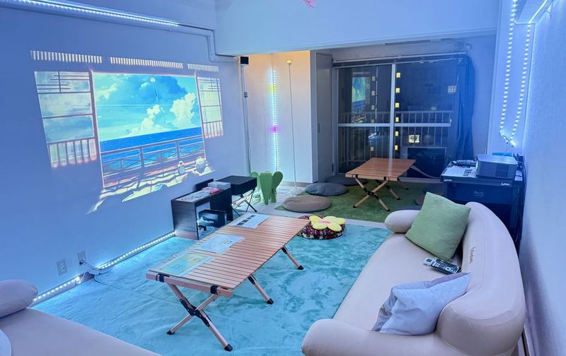 雨の日や夏の暑い時期のお部屋デート、友人との集まりに使ってください！ - チサンマンション第7新大阪 ファンベース新大阪(funbase新大阪)の室内の写真