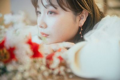 カウンター席でのポートレート撮影 - お花屋カフェ「はなたばる」 カフェスペースのその他の写真