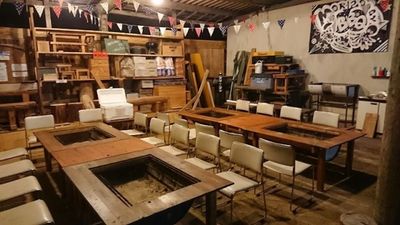 夜も可能です - morizoCAMP (酵素風呂森蔵) 雨対策も万全!!貸切り屋外スペースの室内の写真